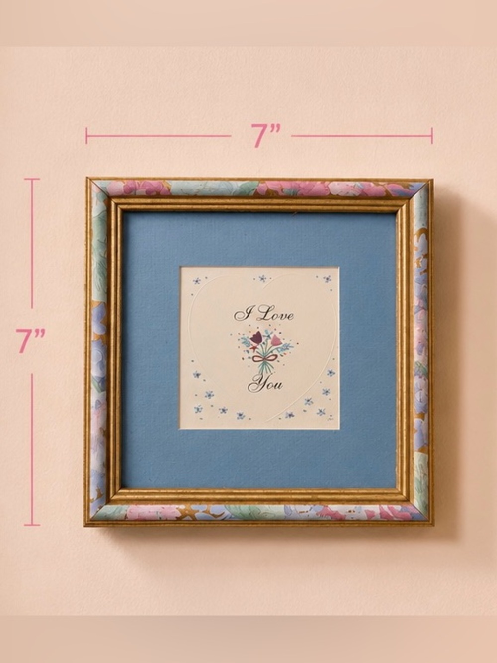 Vintage 90’s 7”x7” home interiors granny cottage core wall hanging art gallery